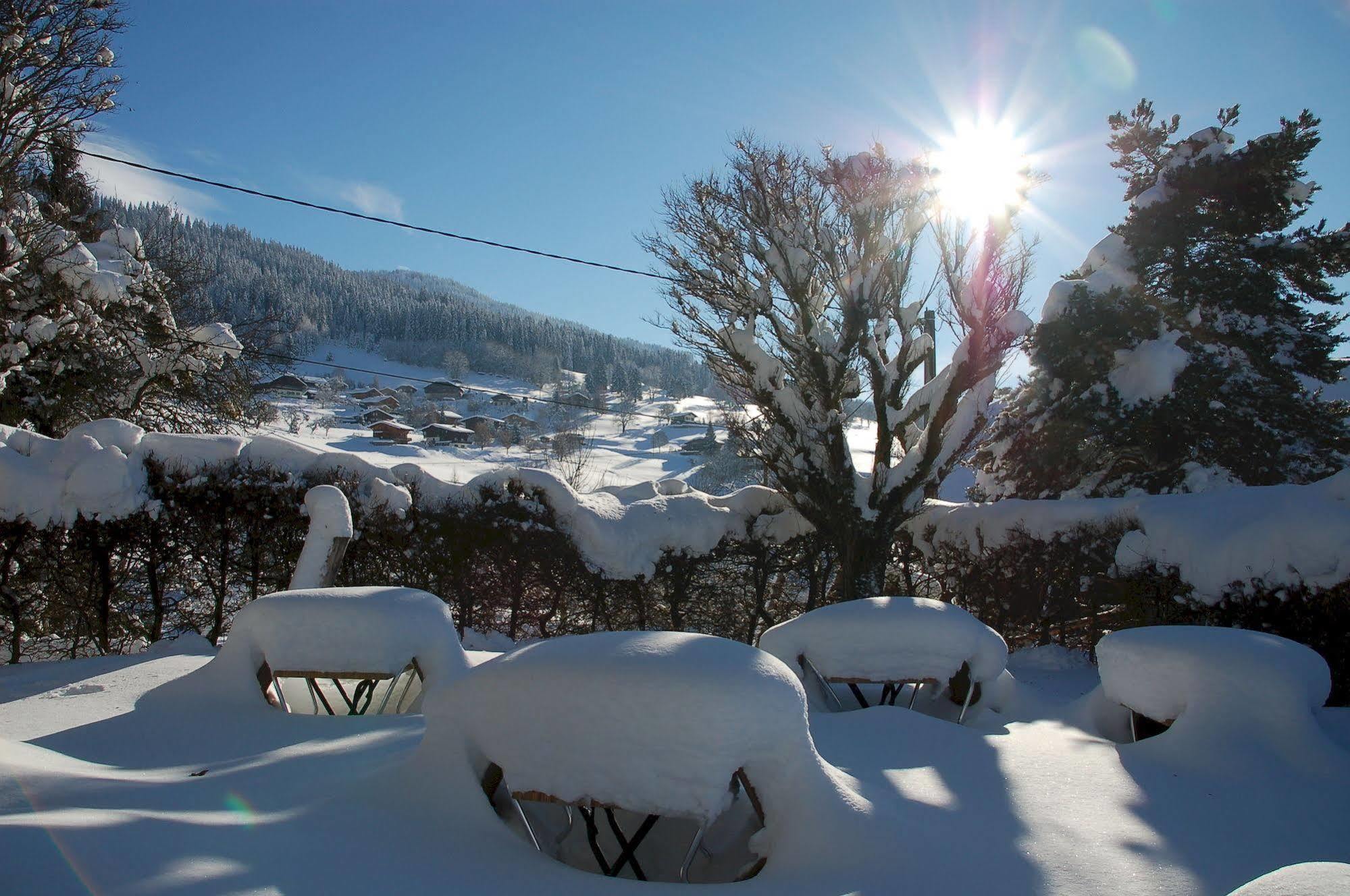 Hotel Le Caprice Des Neiges Combloux Exterior foto